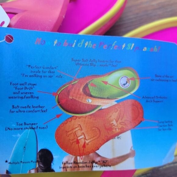 Slide Flip Flops Thong Sandals Sz 6 - Picture 6 of 8